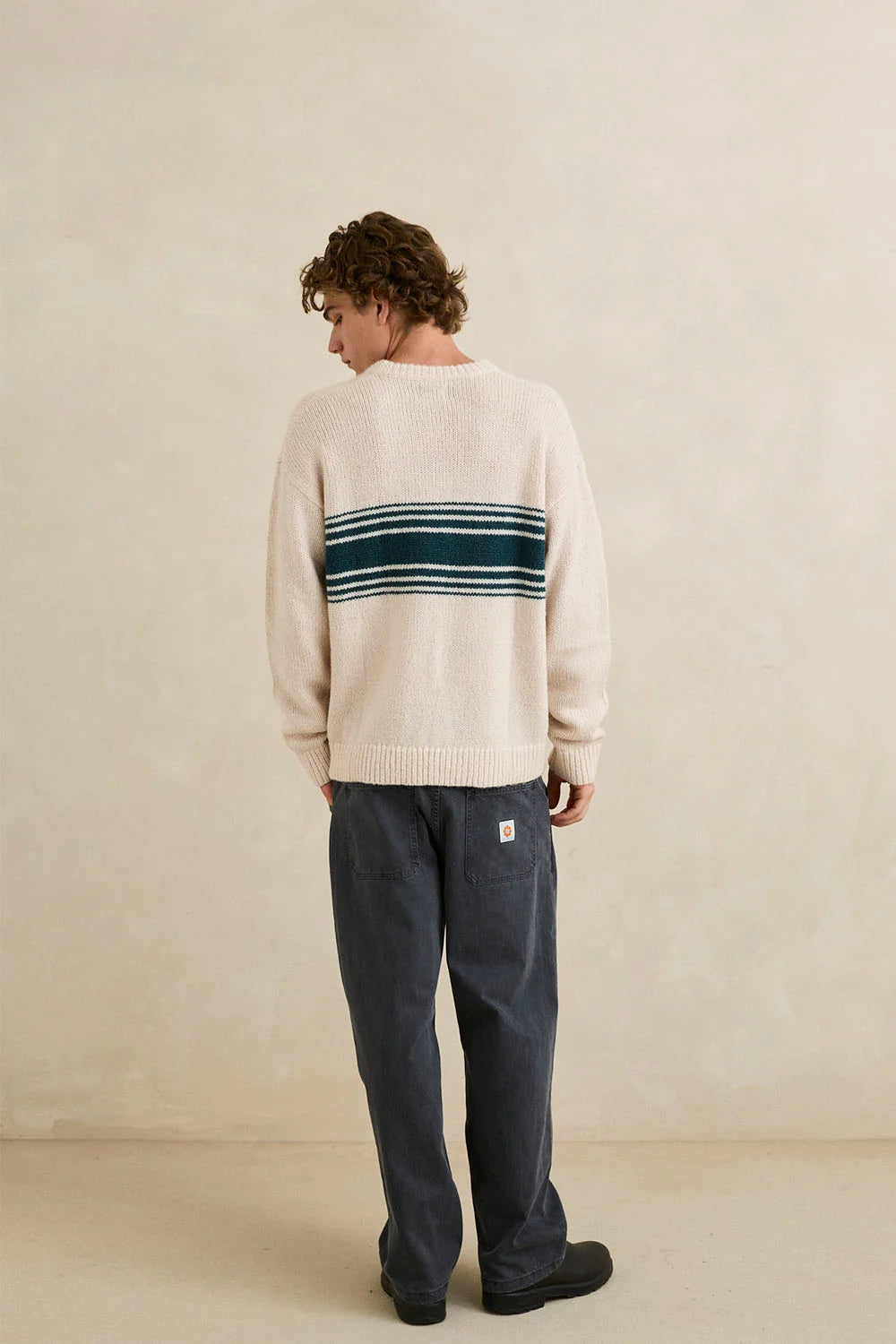 Rhythm M Strata Knit Sweater NATURAL