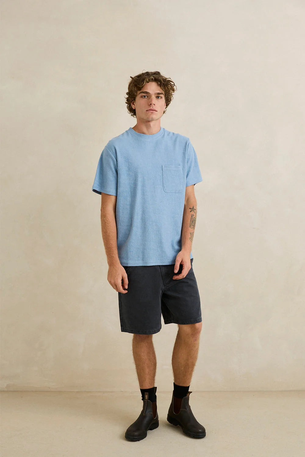 Rhythm M SS Vintage Terry Tee SLATE