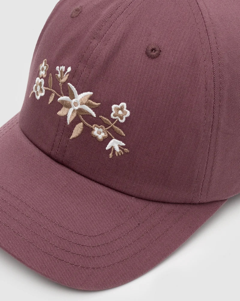 tentree Vine Floral Peak Hat MAUVE STONE / PALE OAK