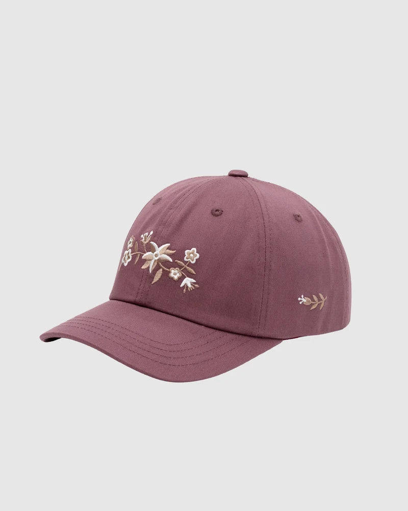 tentree Vine Floral Peak Hat MAUVE STONE / PALE OAK