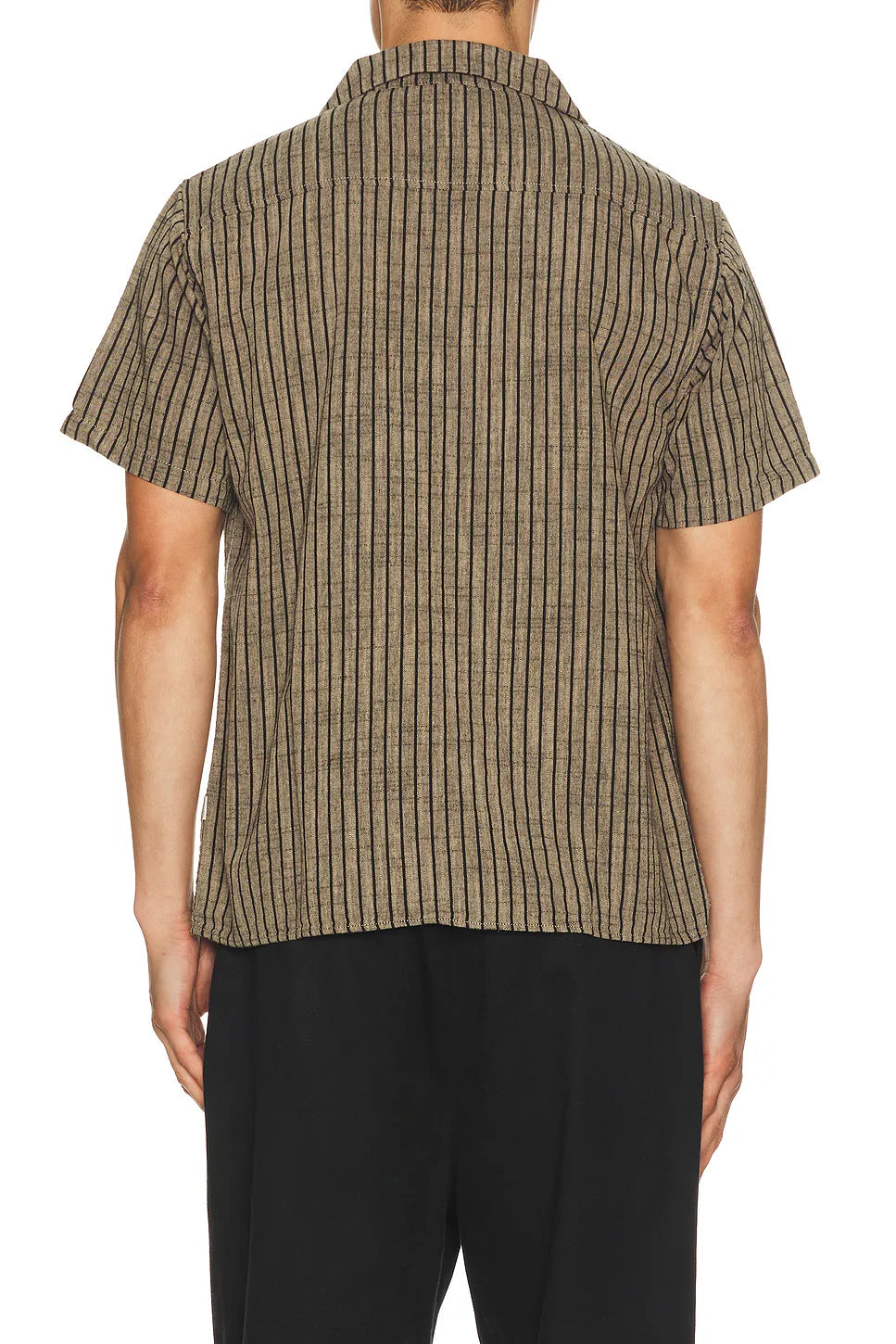 Rhythm M SS Texture Stripe Shirt NATURAL
