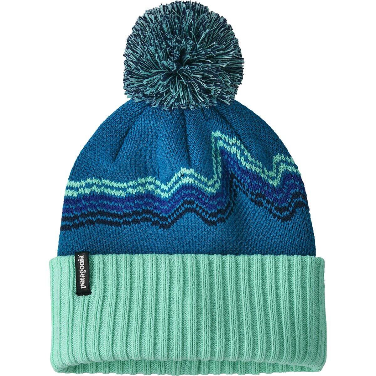 Patagonia Kid's Powder Town Beanie RIDGE RISE BELAY BLUE