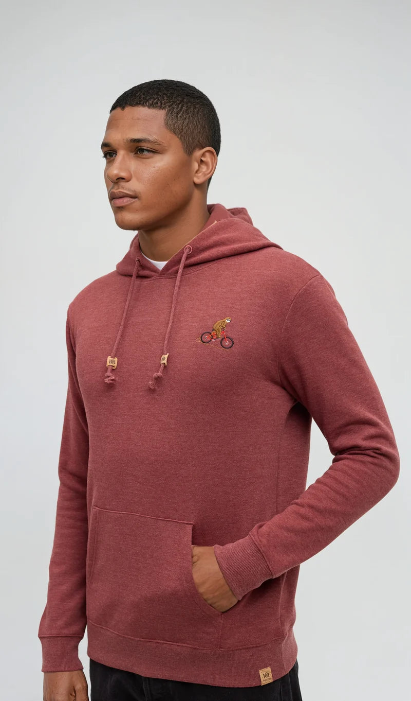 tentree M Sasquatch Hoodie COTTAGE RED HEATHER / MOUNTAIN BIKE