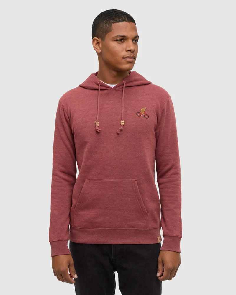 tentree M Sasquatch Hoodie COTTAGE RED HEATHER / MOUNTAIN BIKE