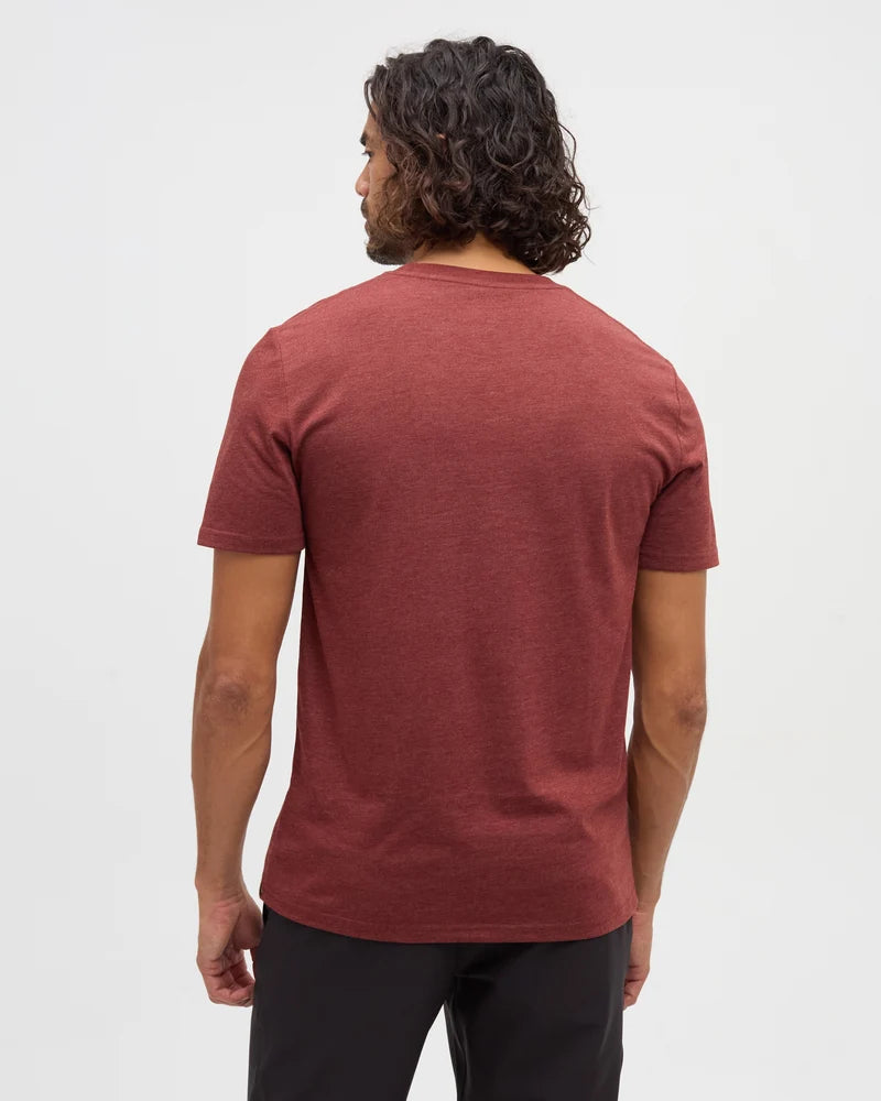 tentree M SS Sasquatch Tee COTTAGE RED / MOUNTAIN BIKE