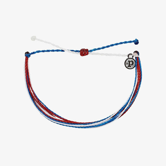 Pura Vida Original Bracelet RED WHITE & BLUE