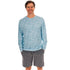 Fish Hippie M LS Fly Camo Performance Crew FRESH BLUE