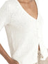 Rhythm W SS Adele Knit Cardigan WHITE
