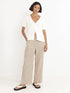 Rhythm W SS Adele Knit Cardigan WHITE