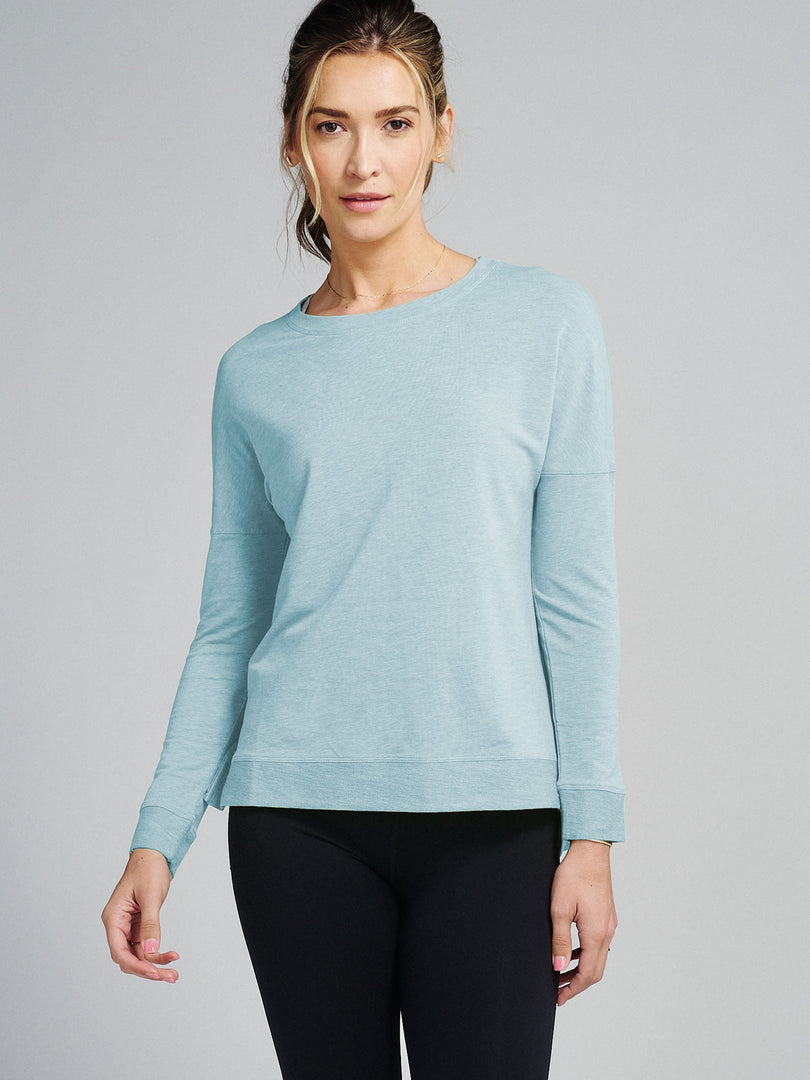 Tasc W LS Riverwalk Sweatshirt TRANQUIL BLUE