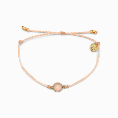 Pura Vida Gold Rose Quartz Bracelet BLUSH