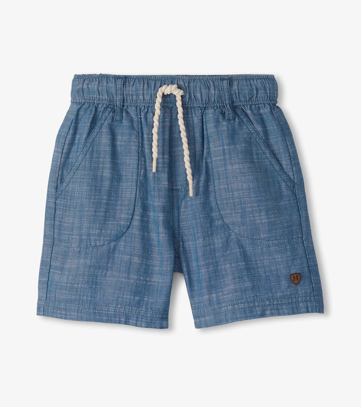 Hatley Kids Indigo Chambray Woven Shorts BLUE