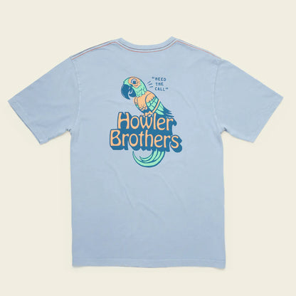 Howler Bros M SS Cotton Tee CHATTY BIRD DUSTY BLUE