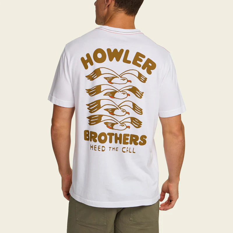 Howler Bros M SS Cotton Tee FLOCKA SEAGULLS VINTAGE WHITE