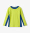Hatley Kids LS Colorblock Rashguard LIME/BLUE