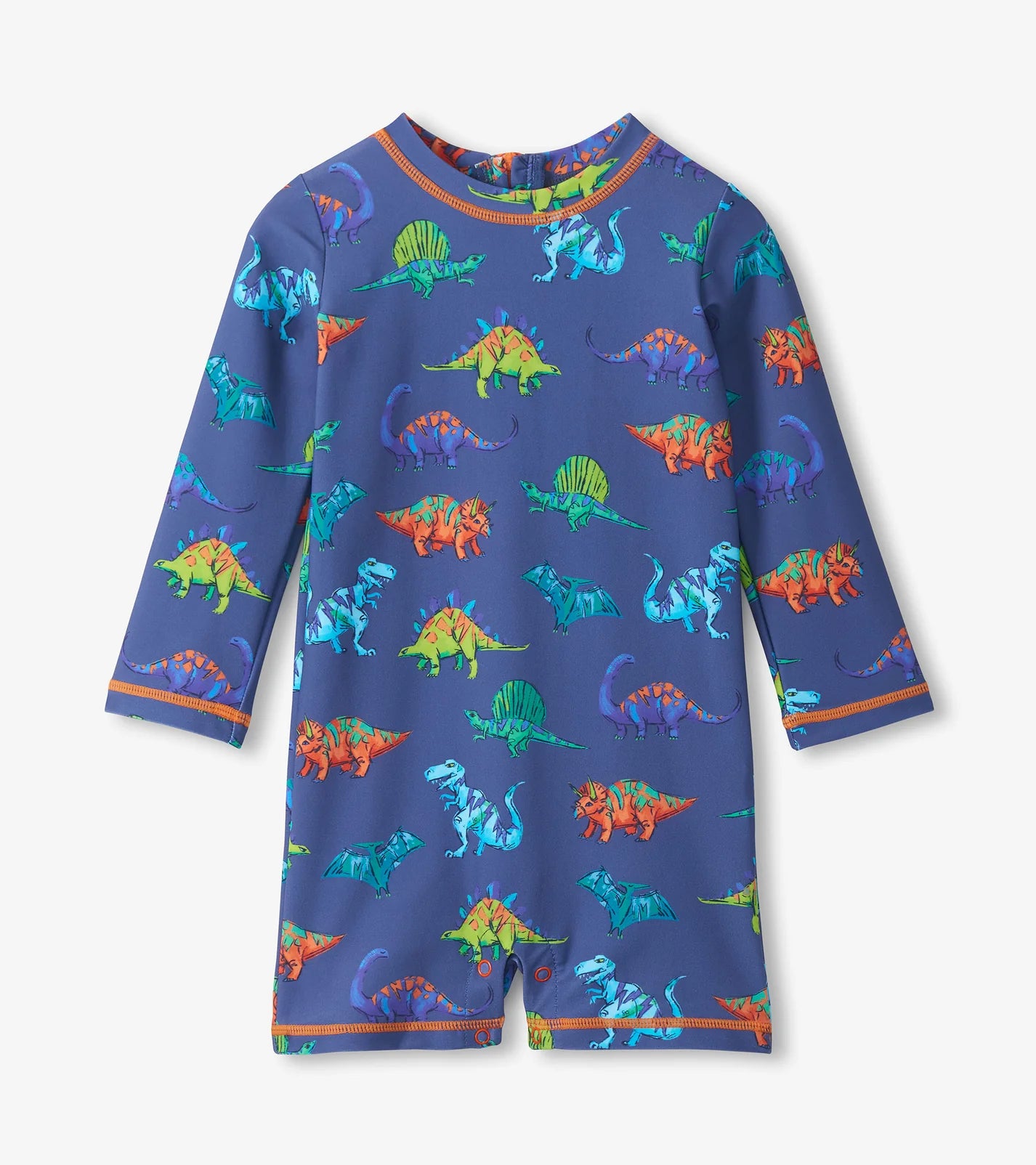 Hatley Dino Party One-Piece Rashguard BLUE