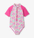 Hatley Kids LS Glow Hearts Rashguard 1 Piece OPAL