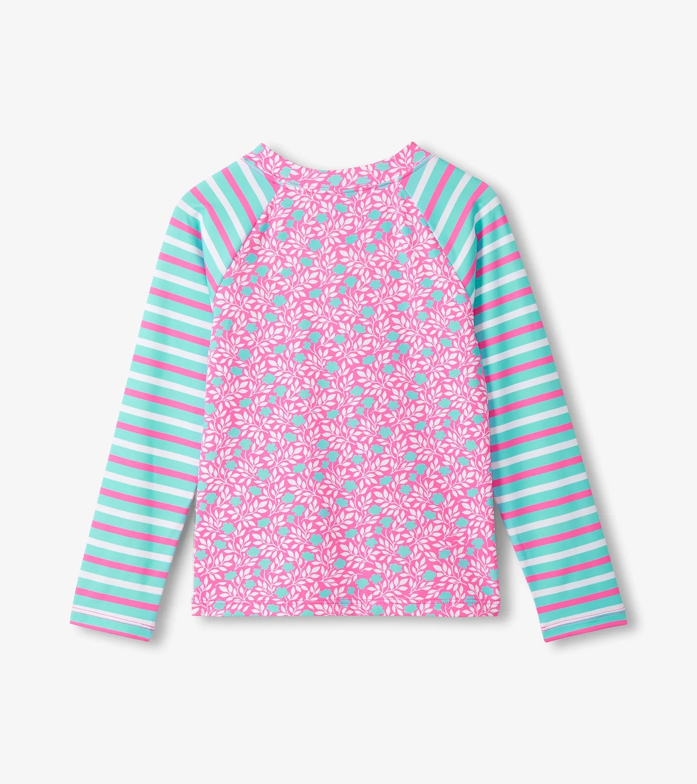 Hatley Kids LS Floral Stripes Rashguard FANDANGO PINK