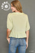 Umgee W Collared Top LIGHT SAGE