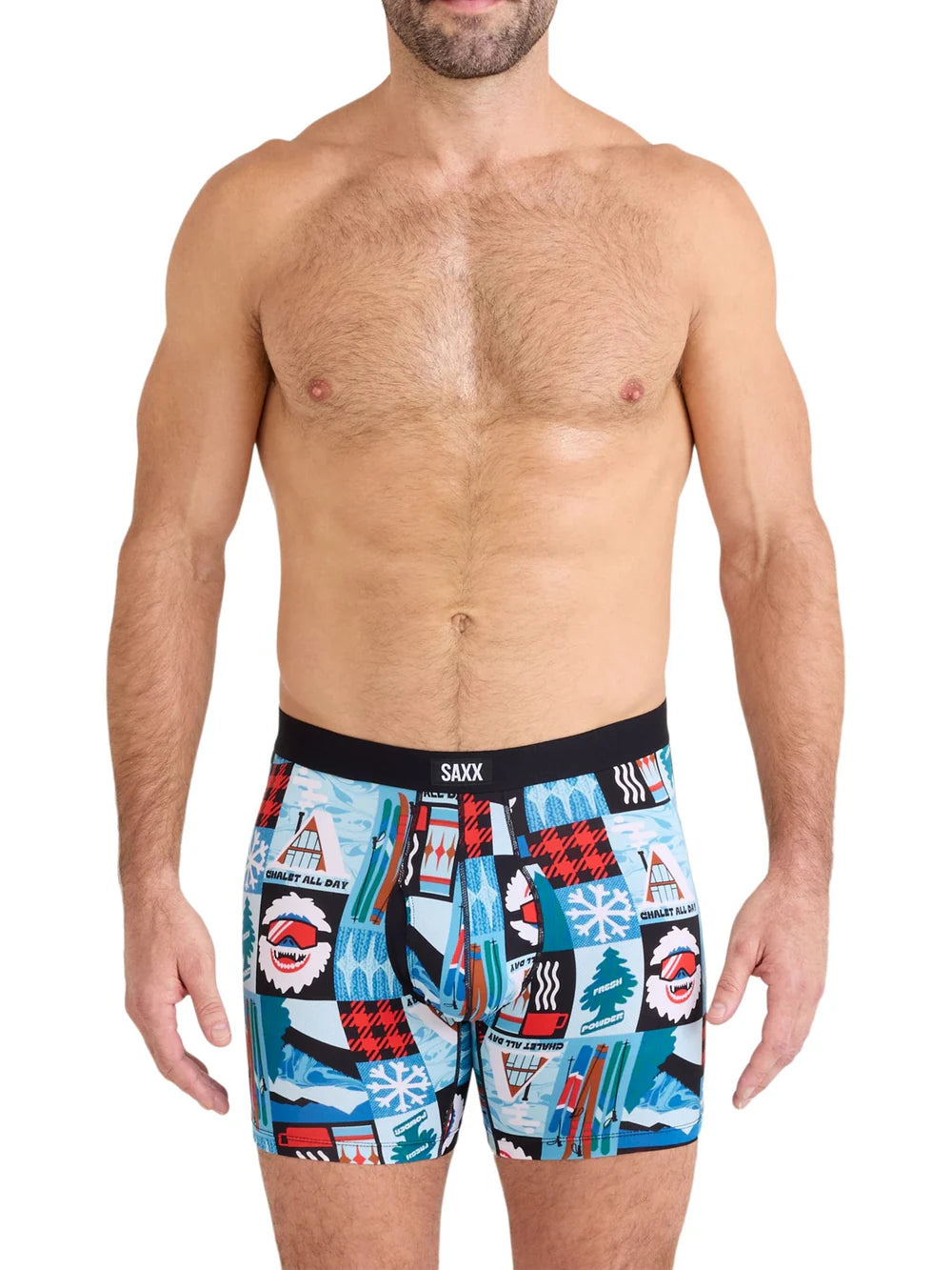 SAXX M Daytripper Stretch Boxer Brief CHALET ALL DAY BLUE