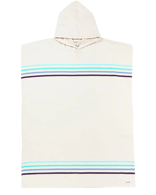 Sand Cloud W Border Classic Stripe Poncho AQUA