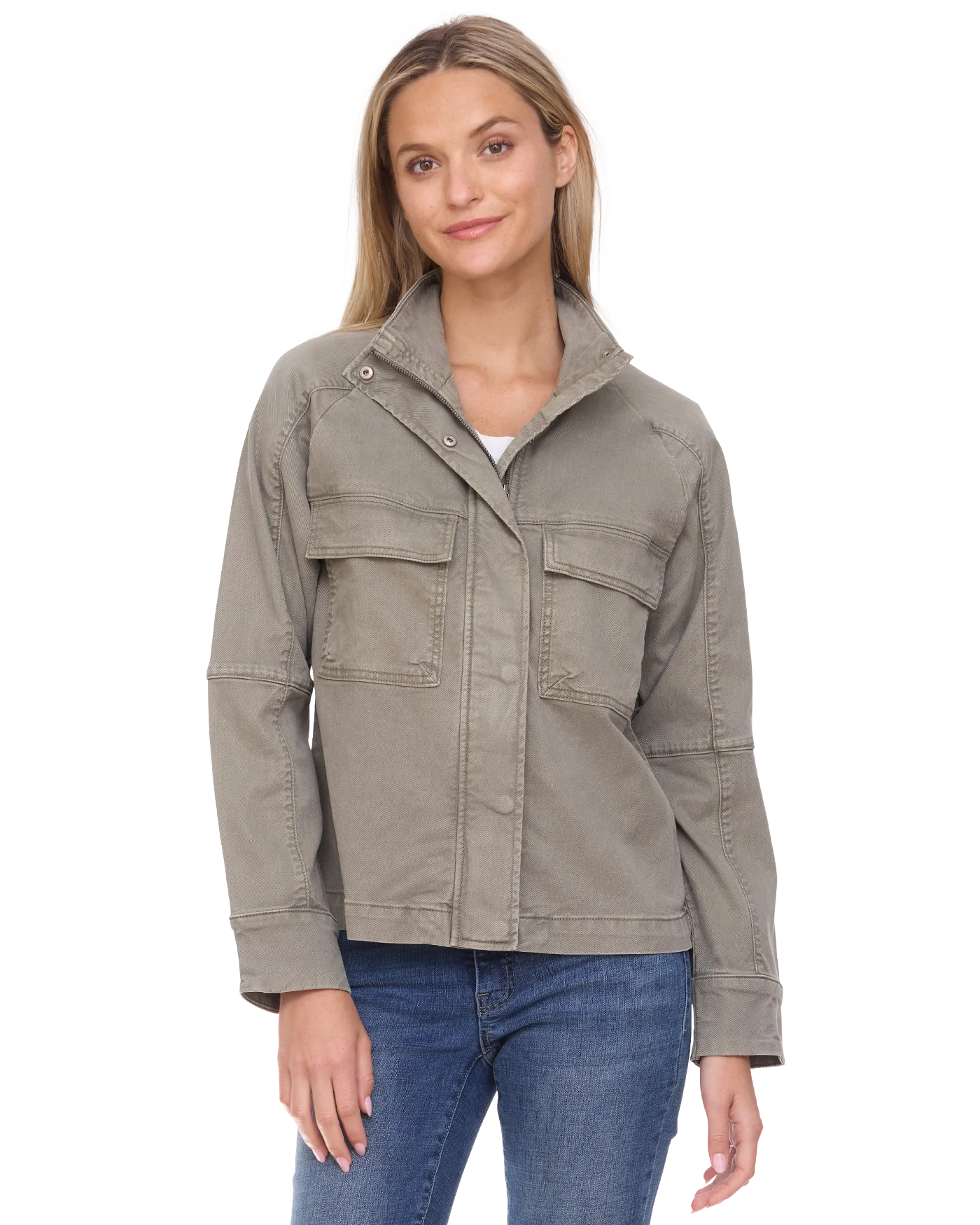 Flag & Anthem W Amelia Cropped Utility Jacket OLIVE