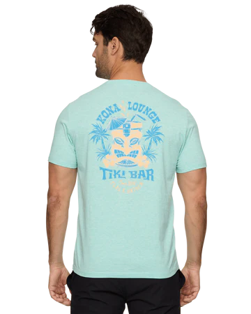 Flag & Anthem M SS Tiki Bar Tee SEAFOAM HEATHER