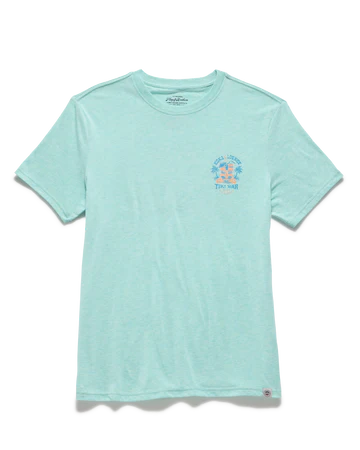 Flag & Anthem M SS Tiki Bar Tee SEAFOAM HEATHER