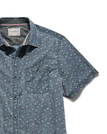 Flag & Anthem M SS Ashland Shirt CHARCOAL/MINT