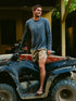 Free Fly M LS Elevate LW Tee STORMY SEAS
