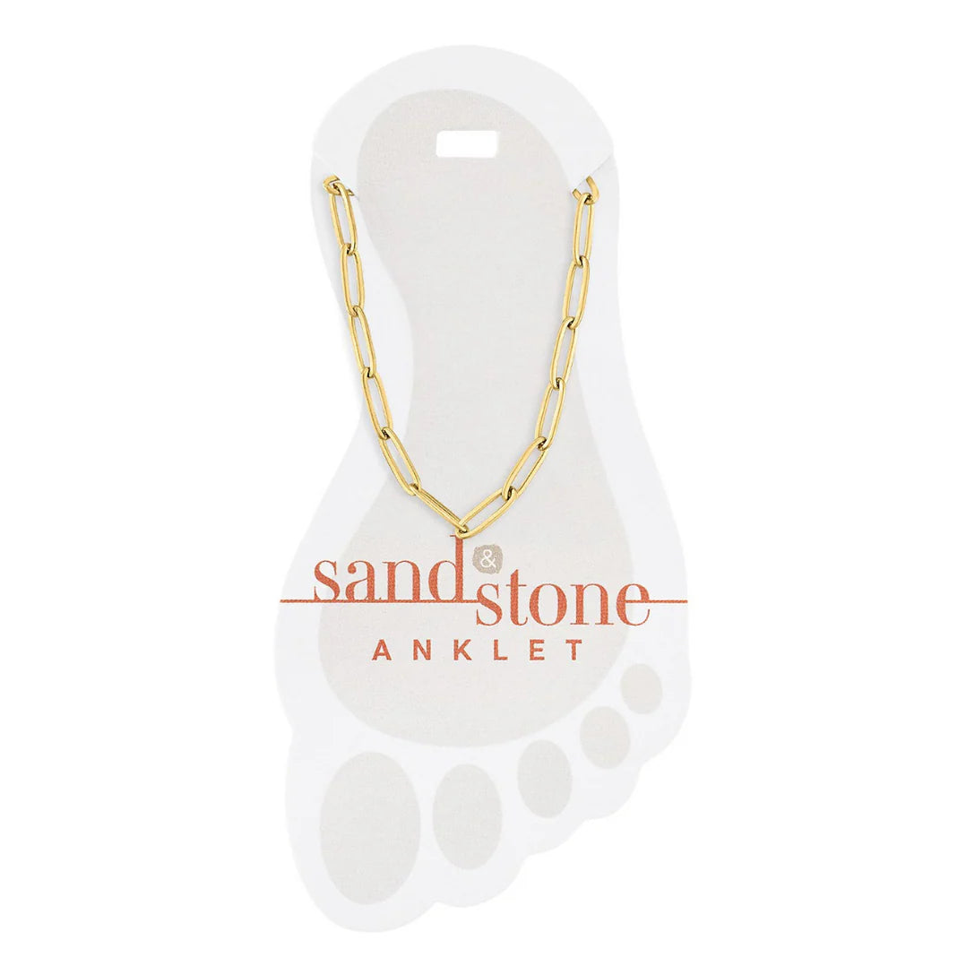 Sand & Stone Anklet GOLD PAPERCLIP