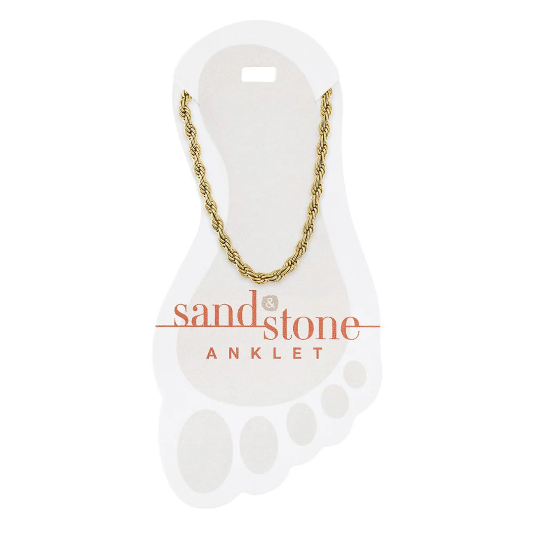 Sand & Stone Anklet GOLD ROPE CHAIN