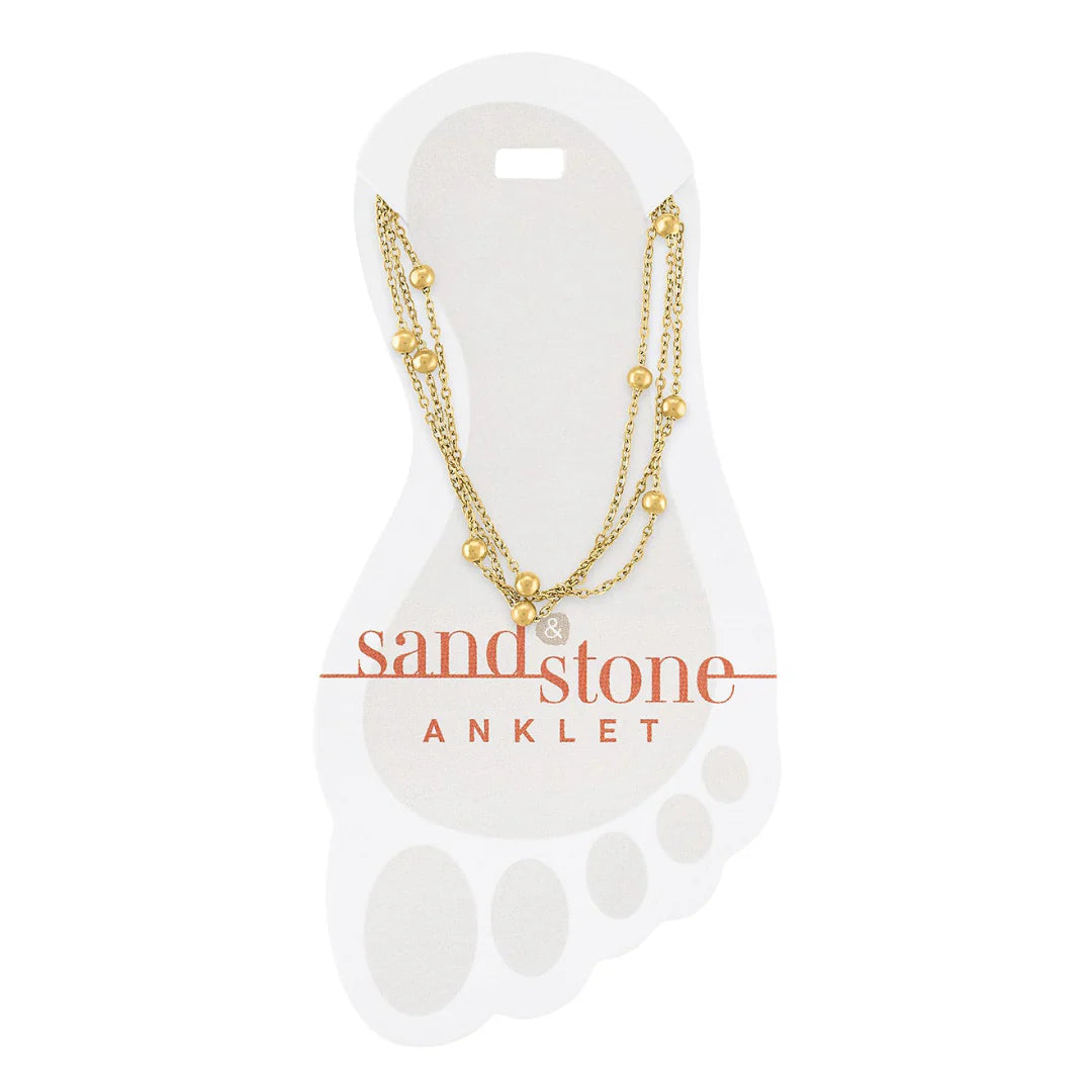 Sand & Stone Anklet GOLD MULTI STRAND