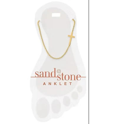 Sand & Stone Anklet GOLD CROSS