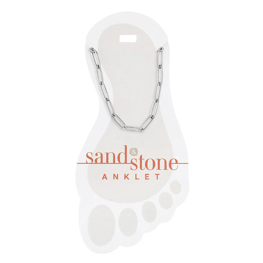 Sand & Stone Anklet SILVER PAPERCLIP