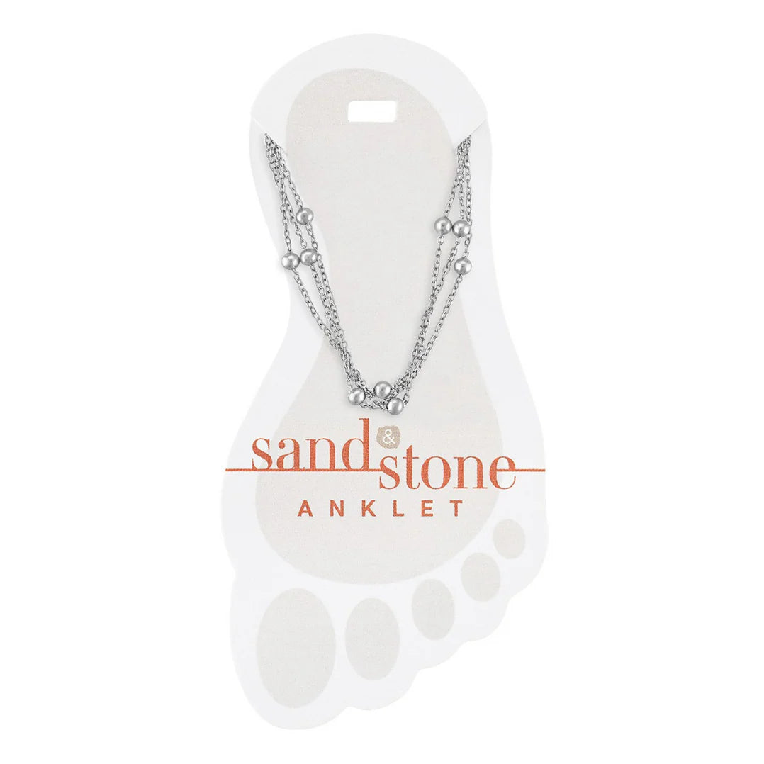 Sand & Stone Anklet SILVER MULTI STRAND