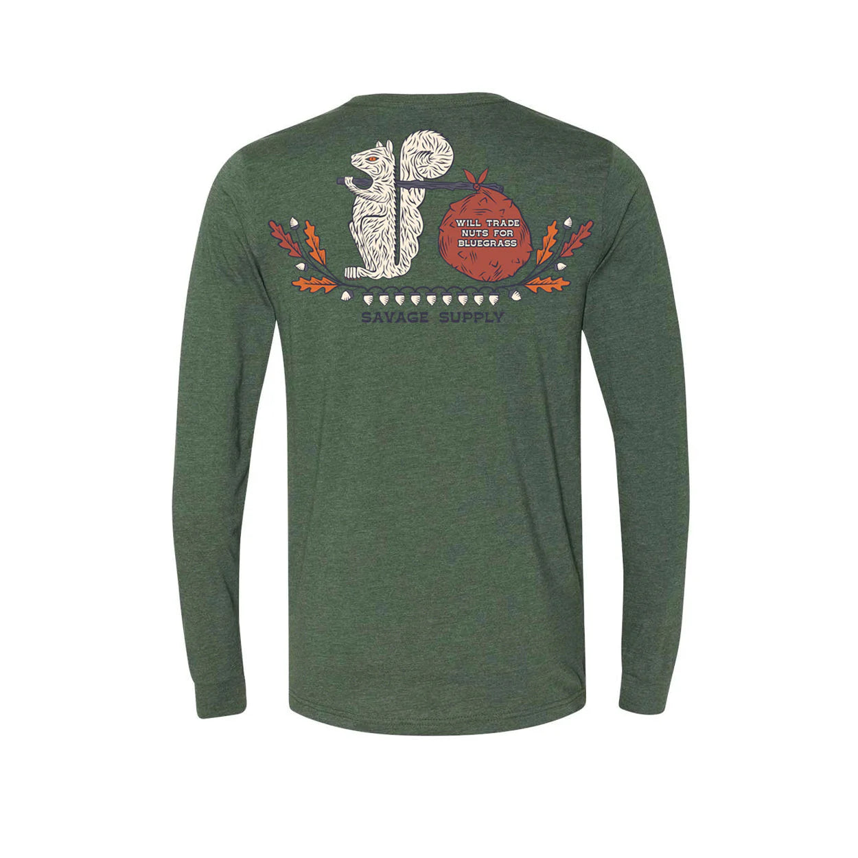 Savage M LS Nuts For Bluegrass Tee HEATHER FOREST