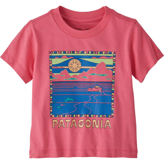 Patagonia Baby SS Graphic Tee SWELL AFTERNOON PINK