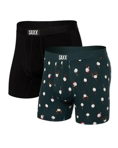 SAXX M Ultra Boxer Brief 2-pack CHRISTMAS TEE/BLACK