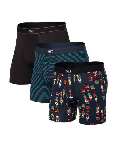 SAXX M Daytripper Boxer Brief 3-pack NUTCRACKER/STRIPE/BLACK