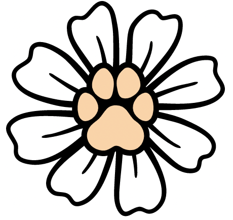 Herring's Dog Flower Sticker