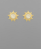 Golden Stella Metal Sunburst Studs GOLD/OPAL