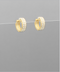 Golden Stella Checkerboard Huggie Hoops WHITE/GOLD