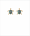 Golden Stella Abalone Turtle Stud Earrings GOLD