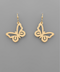 Golden Stella Brushed Butterfly Earrings GOLD