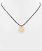Golden Stella Heart Pendant Cord Necklace