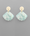 Golden Stella Acetate Shell Dangle Earrings MINT