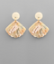 Golden Stella Acetate Shell Dangle Earrings NATURAL