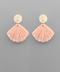 Golden Stella Acetate Shell Dangle Earrings PEACH