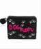 Golden Stella Dog Mom Beaded Pouch BLACK